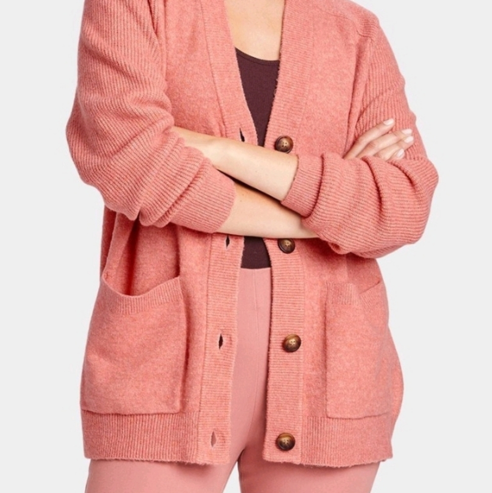 NWT pink cozy cardigan S